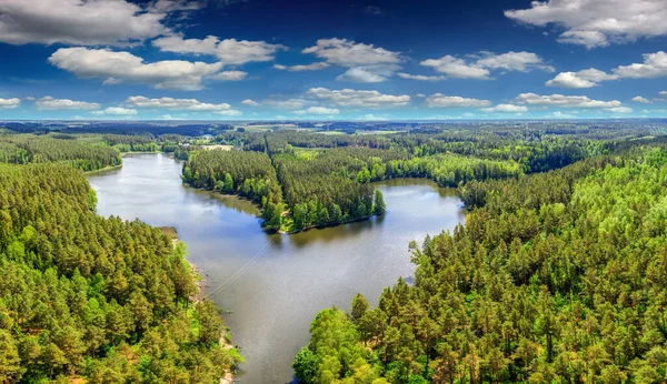 Warmia Kraina Pnocno Wschodniej Polsce Rzeka Lyna Zdjęcie Stockowe