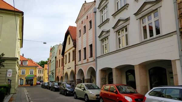 Историческая Улица Монастырем Средневековом Чешском Городе — стоковое фото