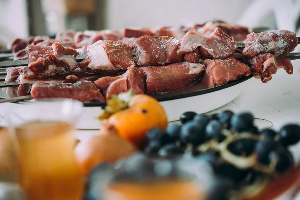 Készül Egy Vidéki Klasszikus Stílusú Barbecue — Stock Fotó