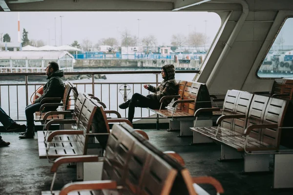 Istanbul Türkiye Ocak 2017 Yolcu Bosphorus Istanbul Türkiye Genelinde Bir — Stok fotoğraf