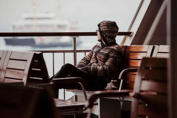 Istanbul Turkije Januari 2017 Passagiers Reizen Een Veerboot Bosporus Istanbul — Stockfoto