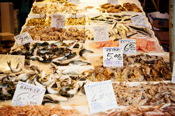 Неаполь Італія Грудня 2017 Року Перегляд Рибний Ринок Неаполі Кампанія — стокове фото