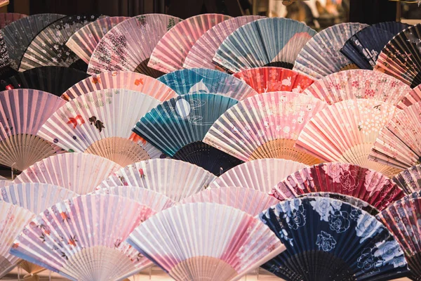 Tradizionali Ventilatori Giapponesi Vendita Kyoto Giappone — Foto Stock