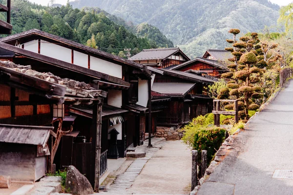 Veduta Tradizionale Villaggio Giapponese Tsumago — Foto Stock