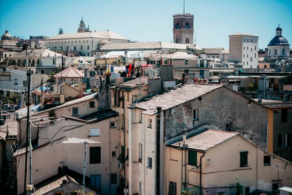 Vista Soleggiata Del Centro Storico Genova — Foto Stock