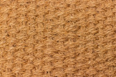 Doğal malzeme matlık arka plan doku, esrar kenevir lif. Malzeme doğal kenevir dokuma. Doku sarı kahverengi bej