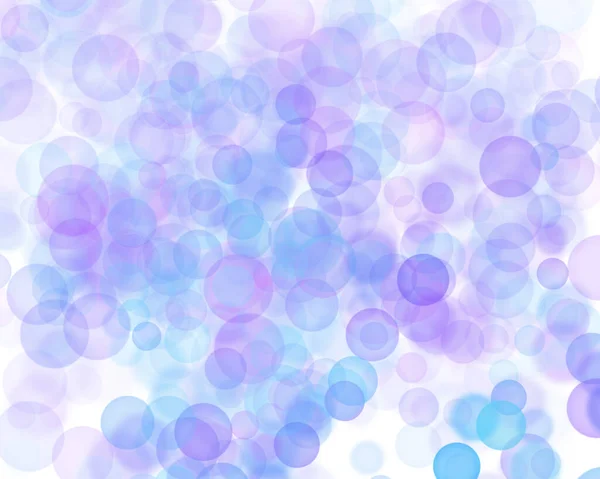 Fond Abstrait Lumières Rondes Scintillantes Bleues Violettes Sur Blanc Bulles — Photo