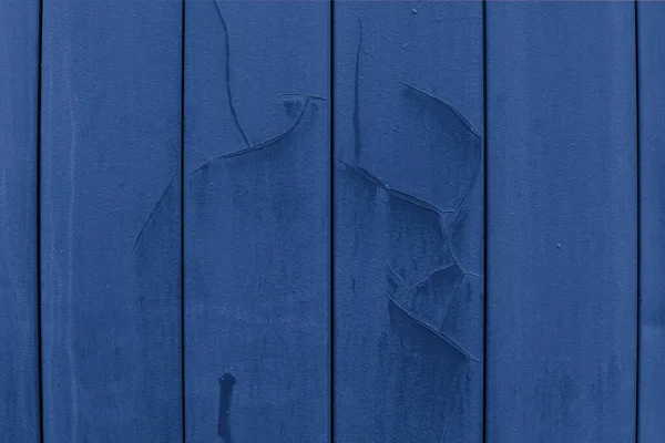 Старое Настенное Покрытие Металлические Панели Классическая Синяя Сторона Треснувшей Краской — стоковое фото