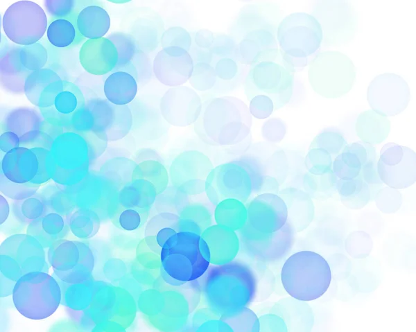 青い紫色の泡の抽象的な背景 白いコピースペース上のボールバブルサークルイラスト デザインや装飾のためのボケ効果のファンタジー魔法の背景 — ストック写真