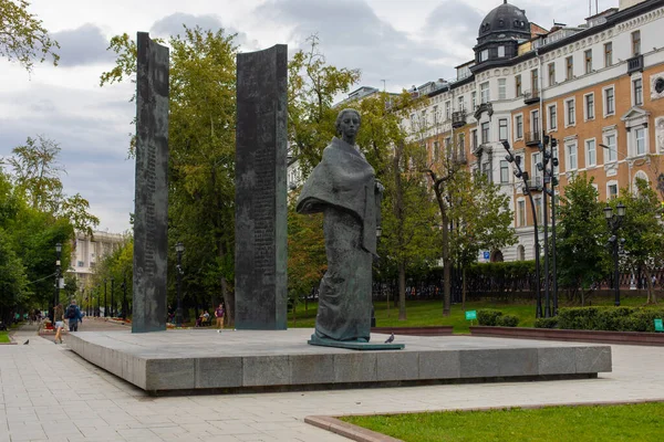 Mosca Russia Agosto 2020 Monumento Nadezhda Krupskaya Moglie Compagna Lenin — Foto Stock