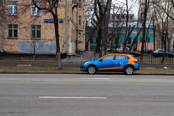 Moscow Russia January 2020 Kia Rio Line Car Branded Colors — Stock Photo, Image