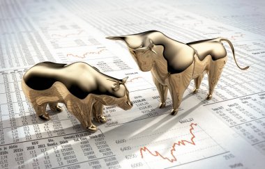 Bulle und Baer stehen auf Aktienkursen Finanzzeitung içinde
