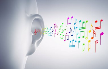 Angenehme Musik im Ohr - 3d Görüntü