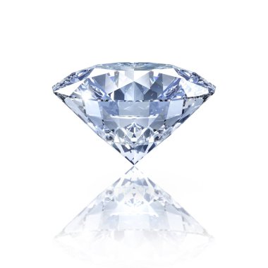 Einzelner Brilliant auf weissem Untergrund