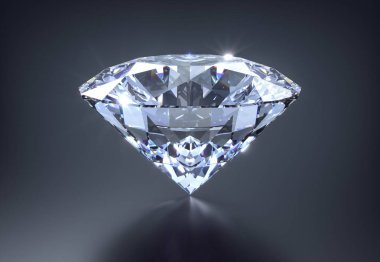 Einzelner Brilliant auf dunklem Untergrund