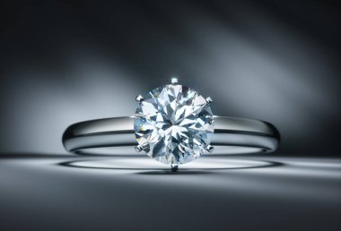 Diamantring mit grossem Solitaer-Brilliant