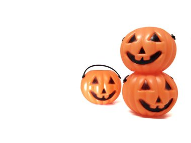 Halloween kabaklar, komik, Tatil, Set halloween beyaz arka plan izole