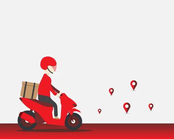 Lieferservice Paketexpress Lieferapp Mobil Technologie Und Logistik Transport Den Kunden — Stockvektor