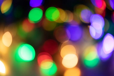 soyut duvar kağıdı, karanlıkta renkli bokeh ışıkları