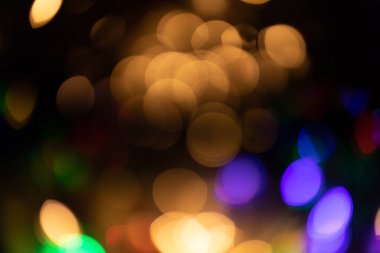 soyut duvar kağıdı, karanlıkta renkli bokeh ışıkları