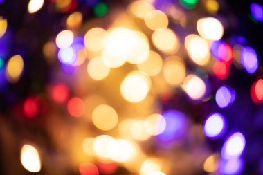 soyut duvar kağıdı, karanlıkta renkli bokeh ışıkları