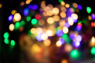 soyut duvar kağıdı, karanlıkta renkli bokeh ışıkları