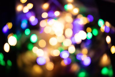 soyut duvar kağıdı, karanlıkta renkli bokeh ışıkları