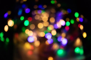 soyut duvar kağıdı, karanlıkta renkli bokeh ışıkları