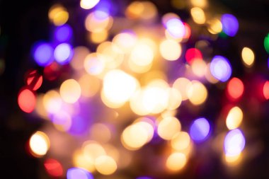 soyut duvar kağıdı, karanlıkta renkli bokeh ışıkları