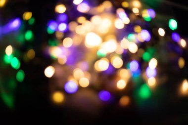 soyut duvar kağıdı, karanlıkta renkli bokeh ışıkları