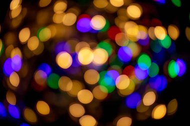 soyut duvar kağıdı, karanlıkta renkli bokeh ışıkları