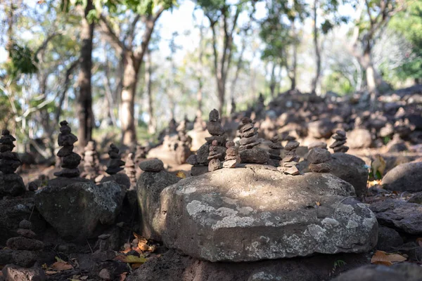 Pirámides Piedra Balanceadas Disparo Cerca — Foto de Stock