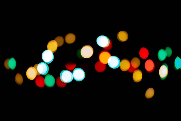 Fondo Pantalla Abstracto Luces Bokeh Colorido Negro — Foto de Stock