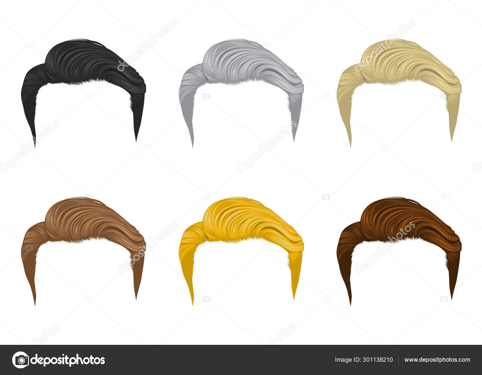 Vector Set Men Hairstyles Short Hair Variety Natural Colors Stock Vector Image by ©OtherStock #301138210 Vector Set Men Hairstyles Short Hair Variety Natural Colors Stock Vector Image by ©OtherStock #301138210