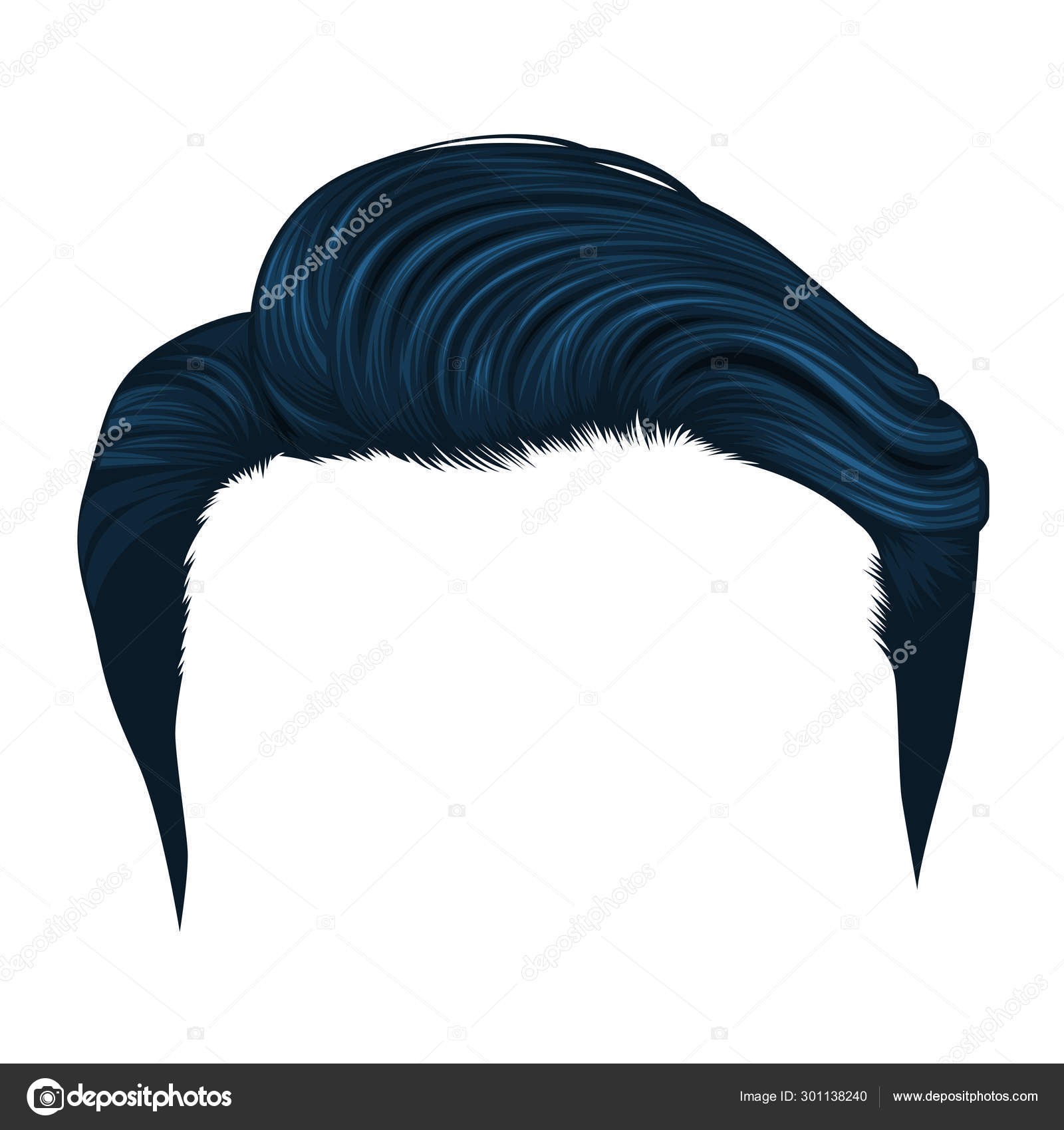 Men's Long Hairstyle Dyes Short Hairstyle Stock Vector Image by ©OtherStock  #301138240