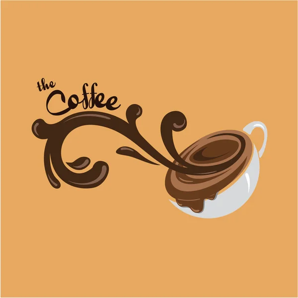 kahve sıçrama logo vektör