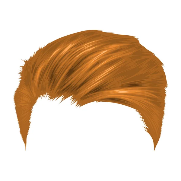 男性の長い髪型 染料ショートヘアスタイル ベクトル — ストックベクタ