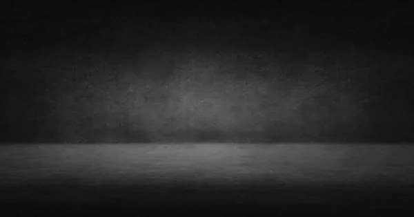 Dark Rough Cement Wall Studio Room Gradient Background — Stock Photo, Image