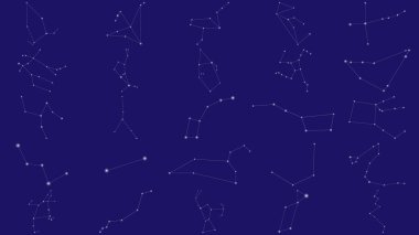 Constellations set vector design clipart
