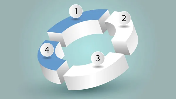 Pasta grafiği vektör tasarımı. Boş bilgi grafiği vektör şablonu