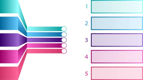 Infografía Vacía Diseño Vectorial Plantilla Blanco Vector Pegatinas Colores — Vector de stock