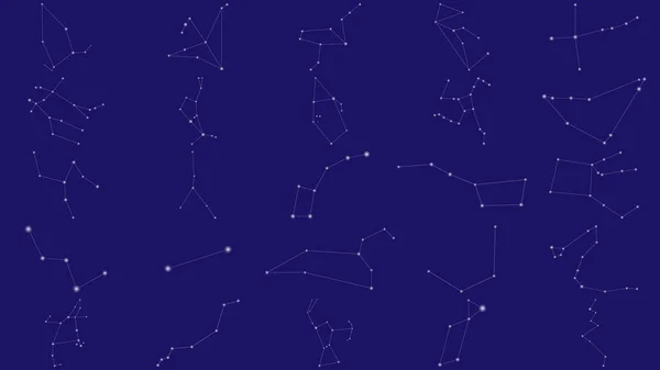 Constellations Set Vector Design — Stock Vector