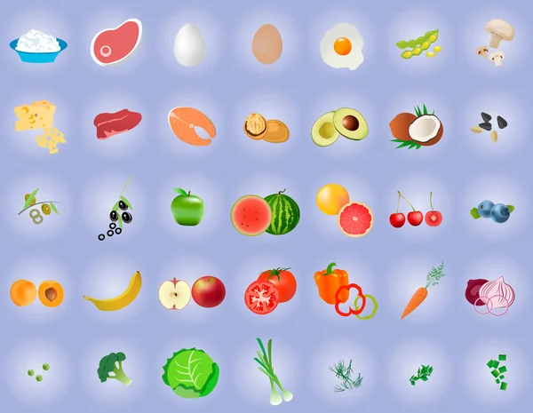 Illustration Vectorielle Des Aliments Sains — Image vectorielle