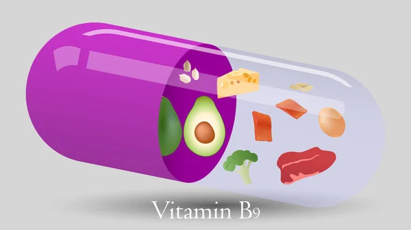 Projeto Vetor Pílula Vitamina Ilustração Vetorial Vitamina —  Vetores de Stock