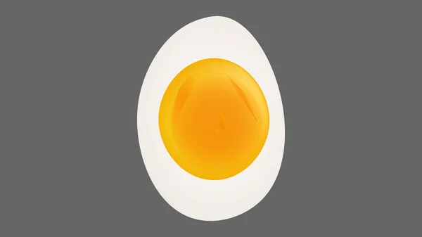 Boiled Egg Isolated Vector Illustration — Stock Vector