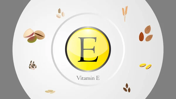 Vitamin Källor Vektor Illustration — Stock vektor
