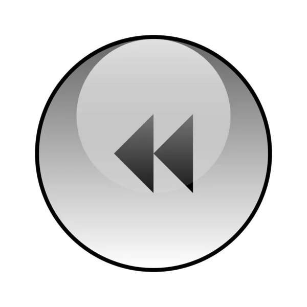 Rewind Back Button Icon Vector Design — стоковый вектор