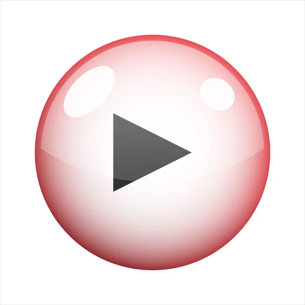 Bubble icon vektör tasarımını oynayın. Oynat düğmesi