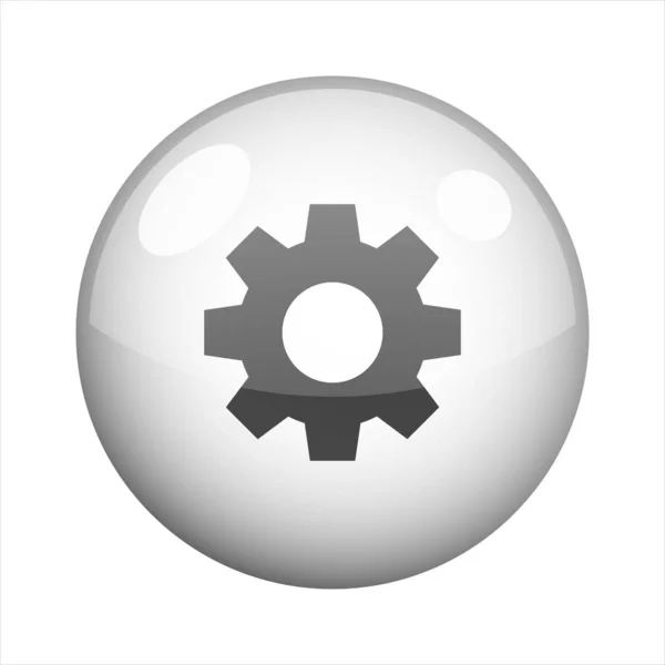 Gear Bubble Icon Vector Ontwerp — Stockvector