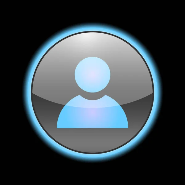 Avatar Neon Icon Vektor Design Benutzersymbol — Stockvektor